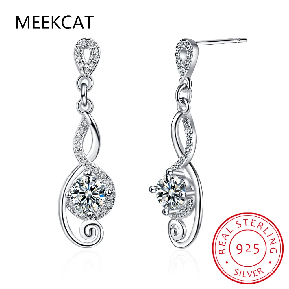 D Color Moissanite Diamond Infinity Love Earring Brinco Prata 925 Sterling Silver Stud Earrings For Women Sparkling Fine Jewelry