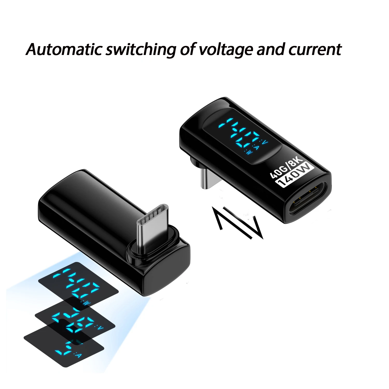 Apple 16データ伝送用の曲げデジタルディスプレイアダプター、TYPE-CメスからTYPE-Cオス