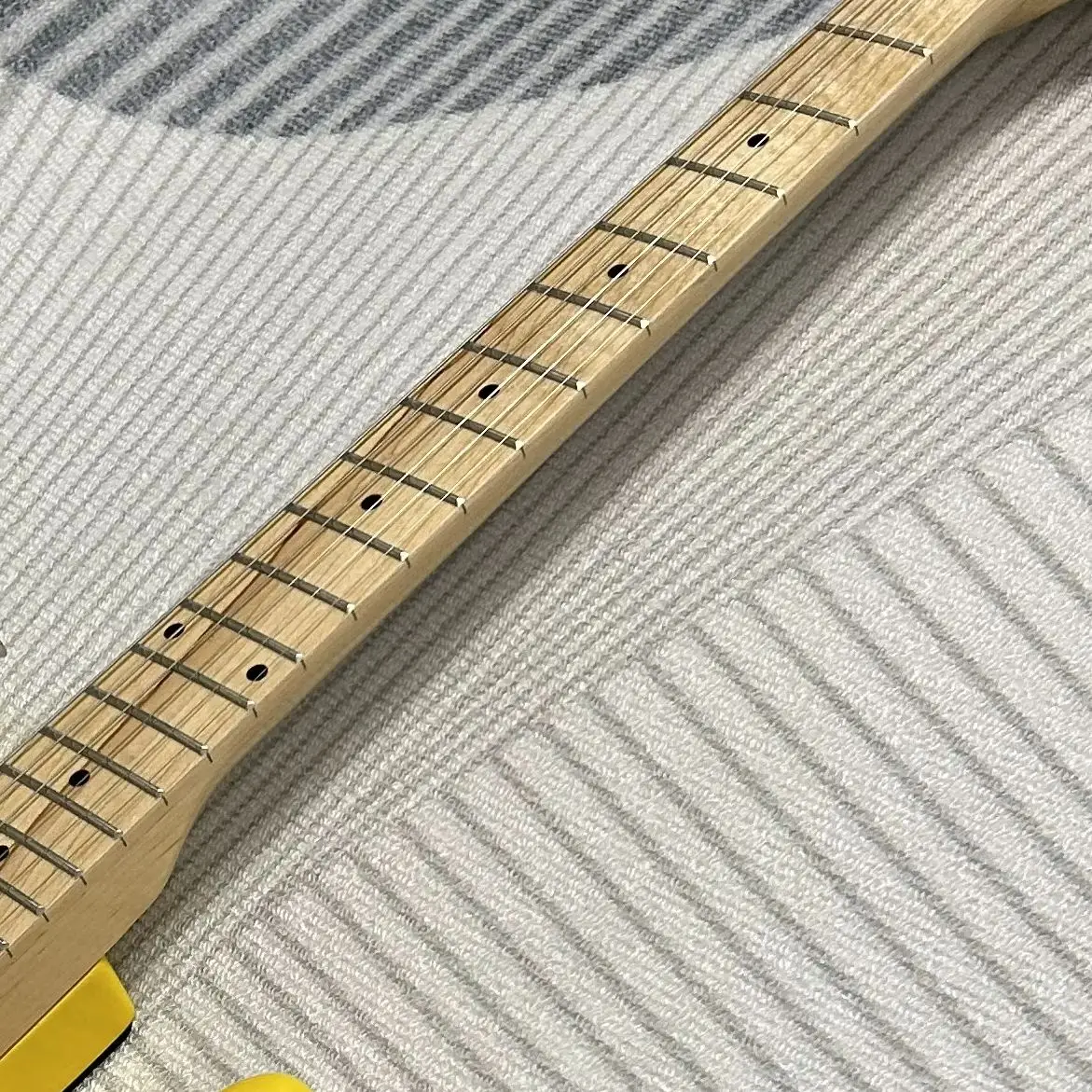 Hot Sale FST Yellow Electric Guitars Maple Fretboard Mahogany Body view 4
