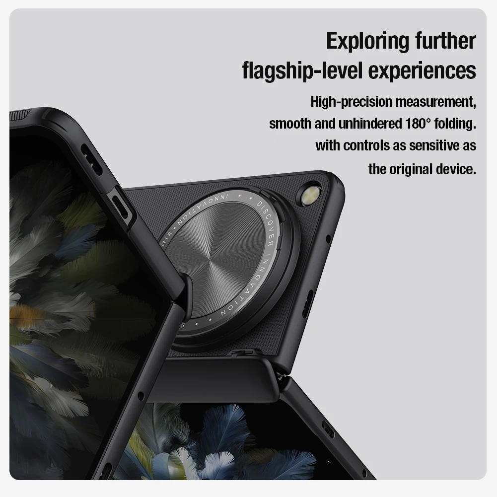 Funda Nillkin Super Shield para OnePlus Open con cubierta para la cámara, soporte, marco rígido de PC y TPU, cubierta para la lente, One Plus Open 5G