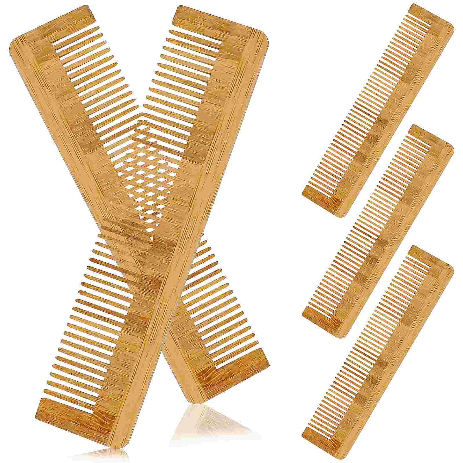 5Pcs Wooden Combs Bamboo Anti-Static Wood Hair Comb for Women Men Thick Wavy or Straight Hair wood comb