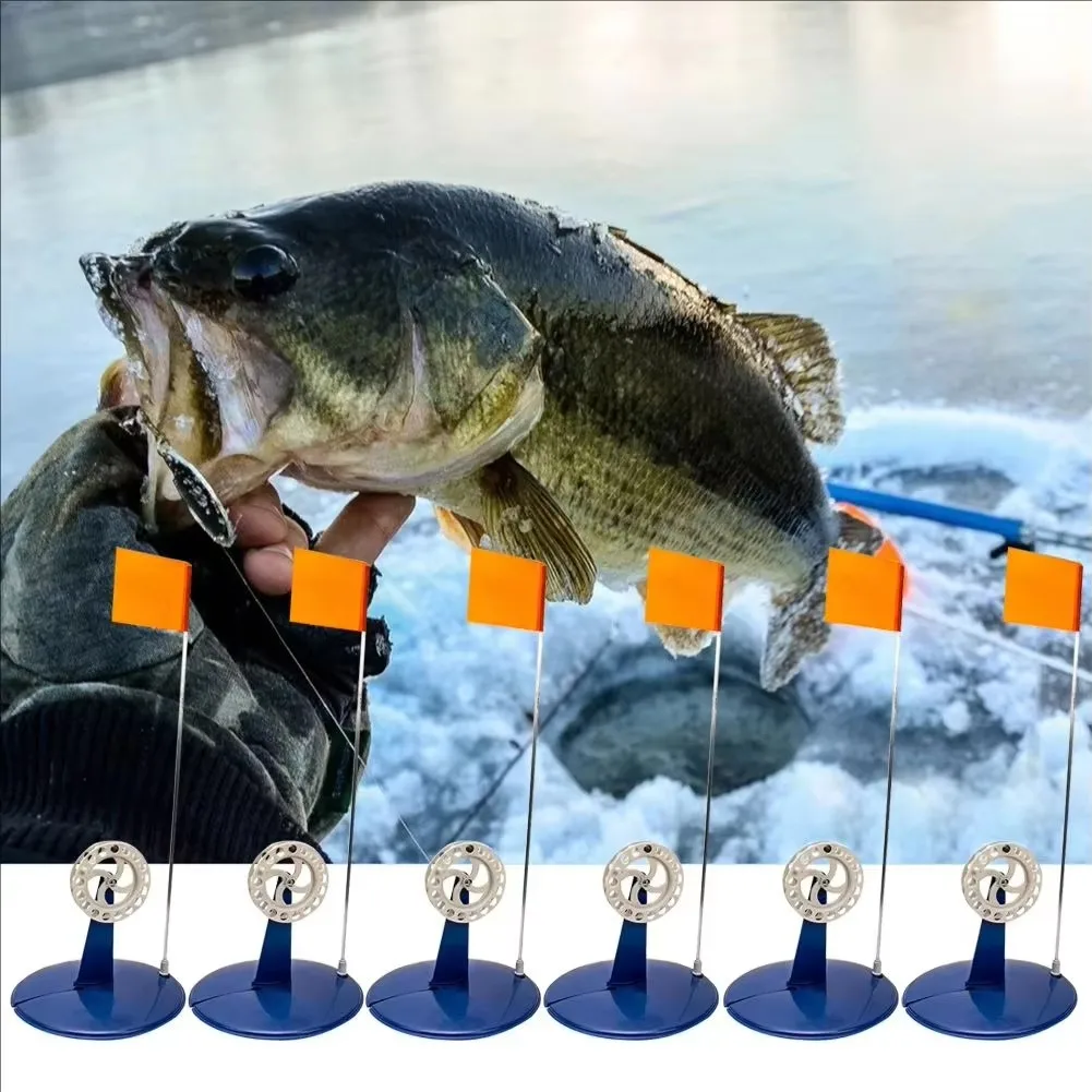Automatic Ice Fishing Rod, Carp Tackle Goods, Zherlitsas Forishing Line Equipment Kit Tool, Pike Victim, 6 Pcs Set