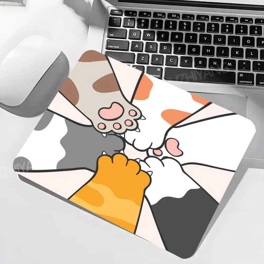 Tappetino per mouse con artigli di gatto 40X45 Tappetini per tavolo da gioco per ufficio per computer quadrati grandi Tappetini per mouse antiscivolo in gomma Tappetini per scrivania per decorazioni piccole