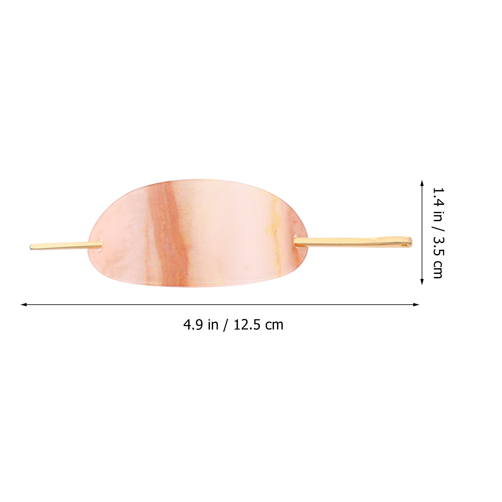 

Elegant Oval Hairpin Simple French Style Zinc Alloy Clip Easy Wear Non Damage Hair nament for Wedding Banquet Daily Use Bright