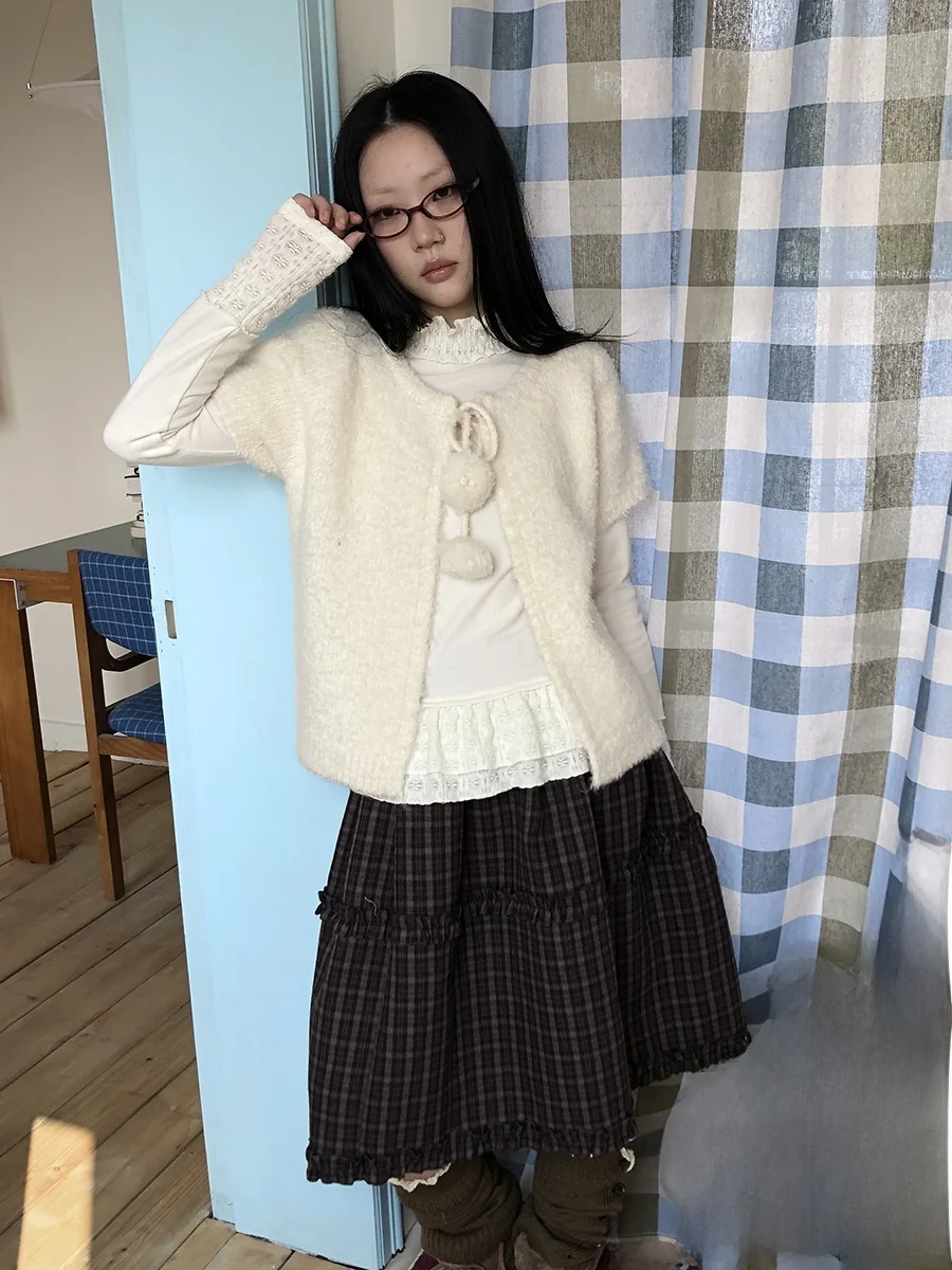 

Angproject Early Spring New Women's Korean Sle Knitted Sweater Cardigan ort Sve Layering Top round Ne Single Button