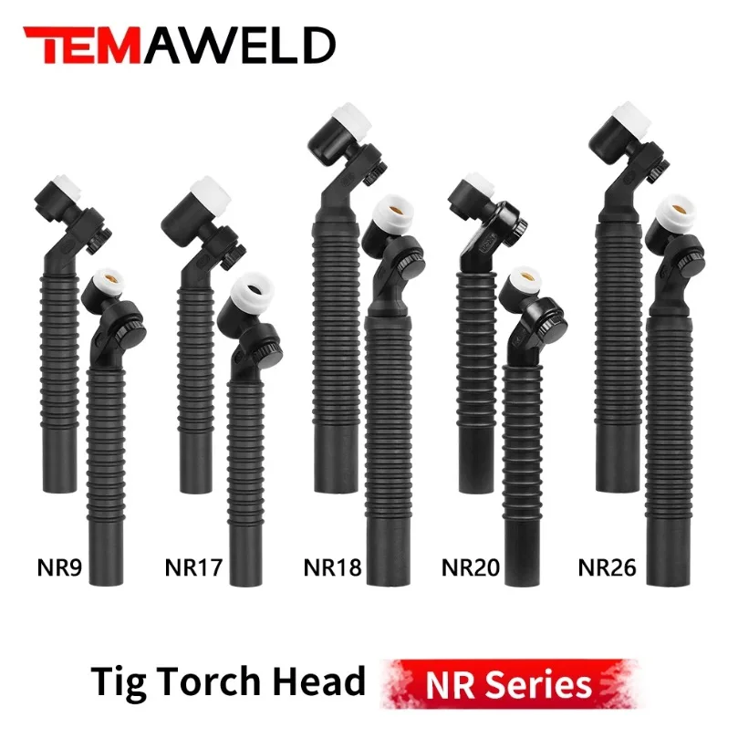 NR9 NR17 NR18 NR20 NR26 Tig Torch Head 360° Swivel Rotate Spin Neck Head For Air Cooling Water Cooled Argon welding Gun