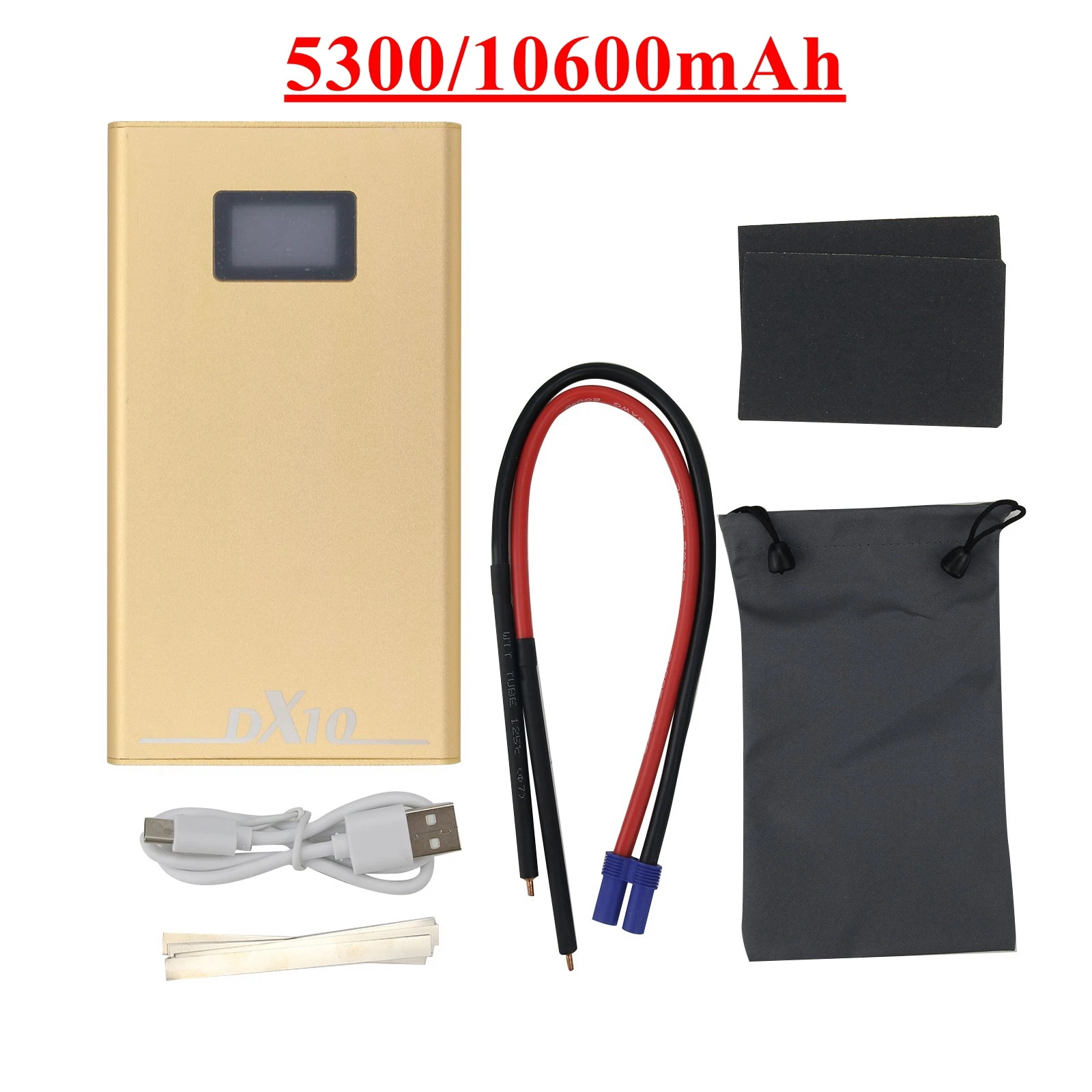 DX10 5300/10600mAh Portable Mini Spot Welding Machine For 18650 Battery 8awg Spot Pens Spot Welder Machine w/Charge-pal Display