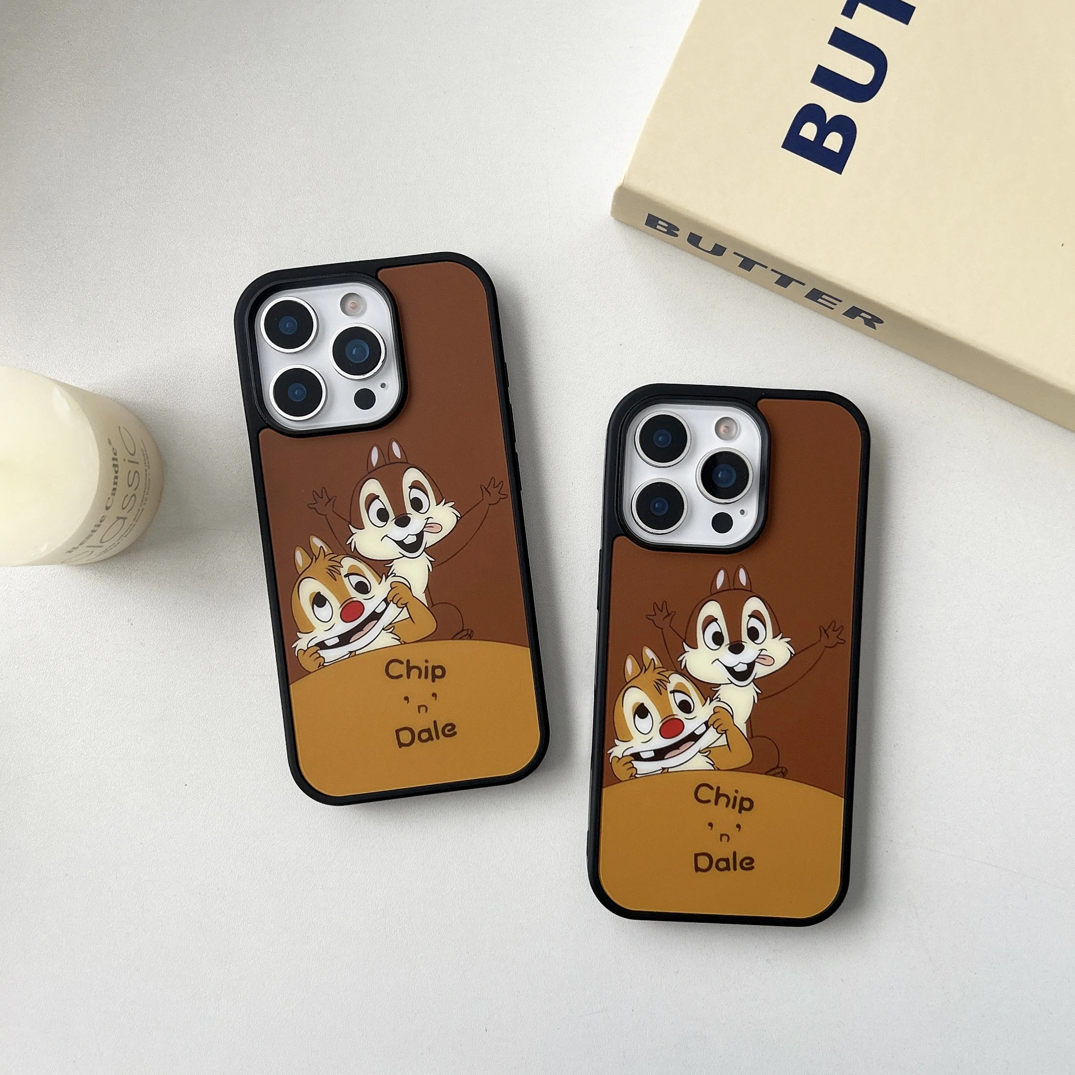 

Great Quality Efficient Protective Phone Case Disney For Chip&Dale For iPhone 17 16 11 12 13 14 15 Pro Max Kawaii Cartoon Style