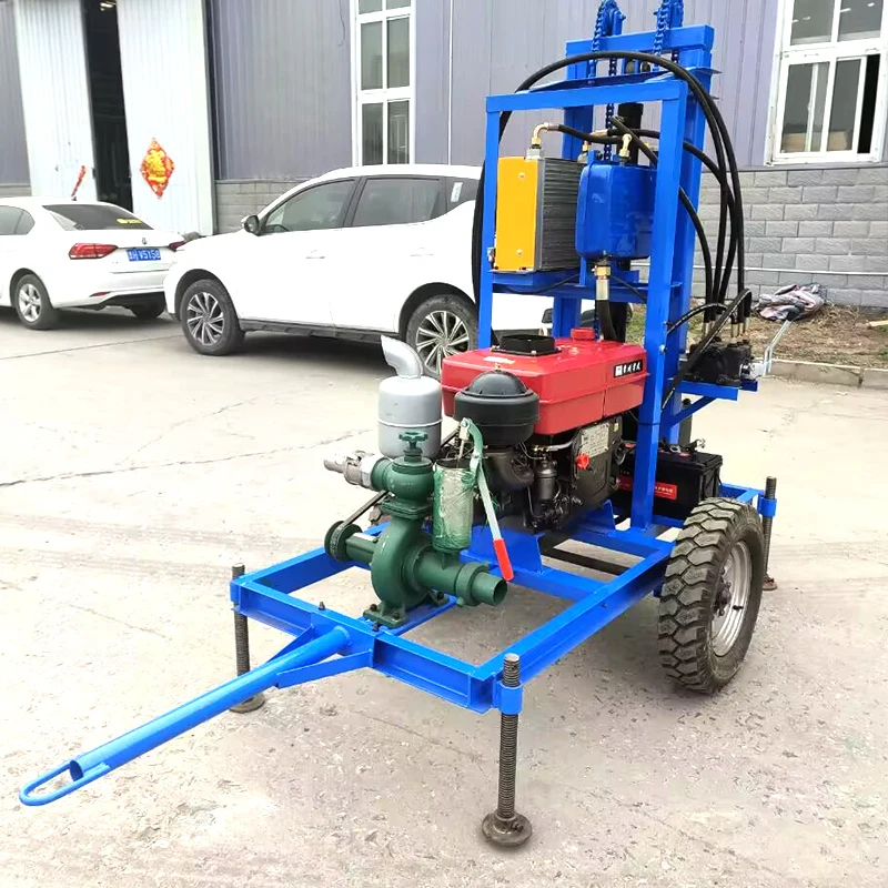 

Portable Crawler Hydraulic Diesel Drilling Rig 22hp 25Hp 35hp Customized 150m 200m Domestic Small Water Well Drilling Rig