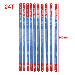 10 PCS 14T/18T/24T Hand Saw Blades Set 300mm BiMetal M35 Stee Hacksaw Blade Multifunctional For Home DIY Wood Fast Cutting Tools