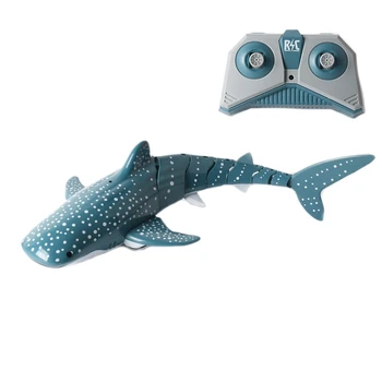 2.4G RC simulation shark toys 4CH waterproof electric remote control shark boat swimming pool bath children toy gift