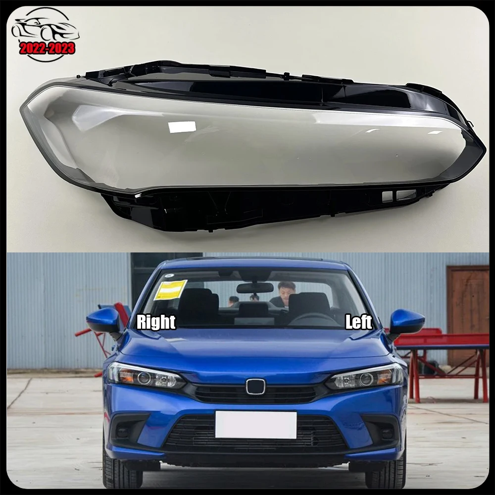 

For Honda Civic 2022 2023 Headlight Cover Transparent Headlamp Shell Lamp Shade Lens Replace Original Lampshade Plexiglass