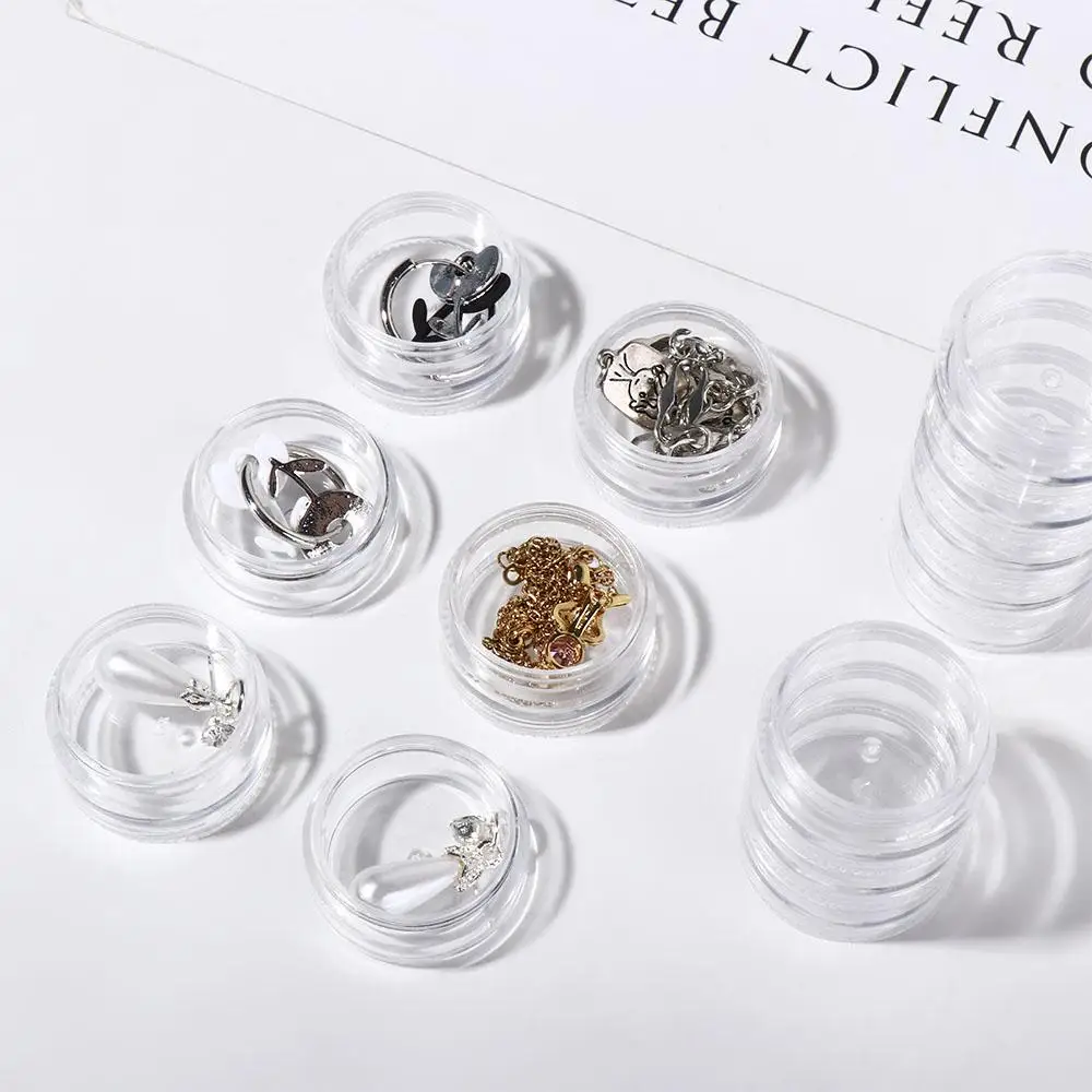 Plastic Mini Clear for Bracelet Earrings Stackable with Cover Jewelry Storage Box Eye Cream Box Makeup Organizer Face Cream Box