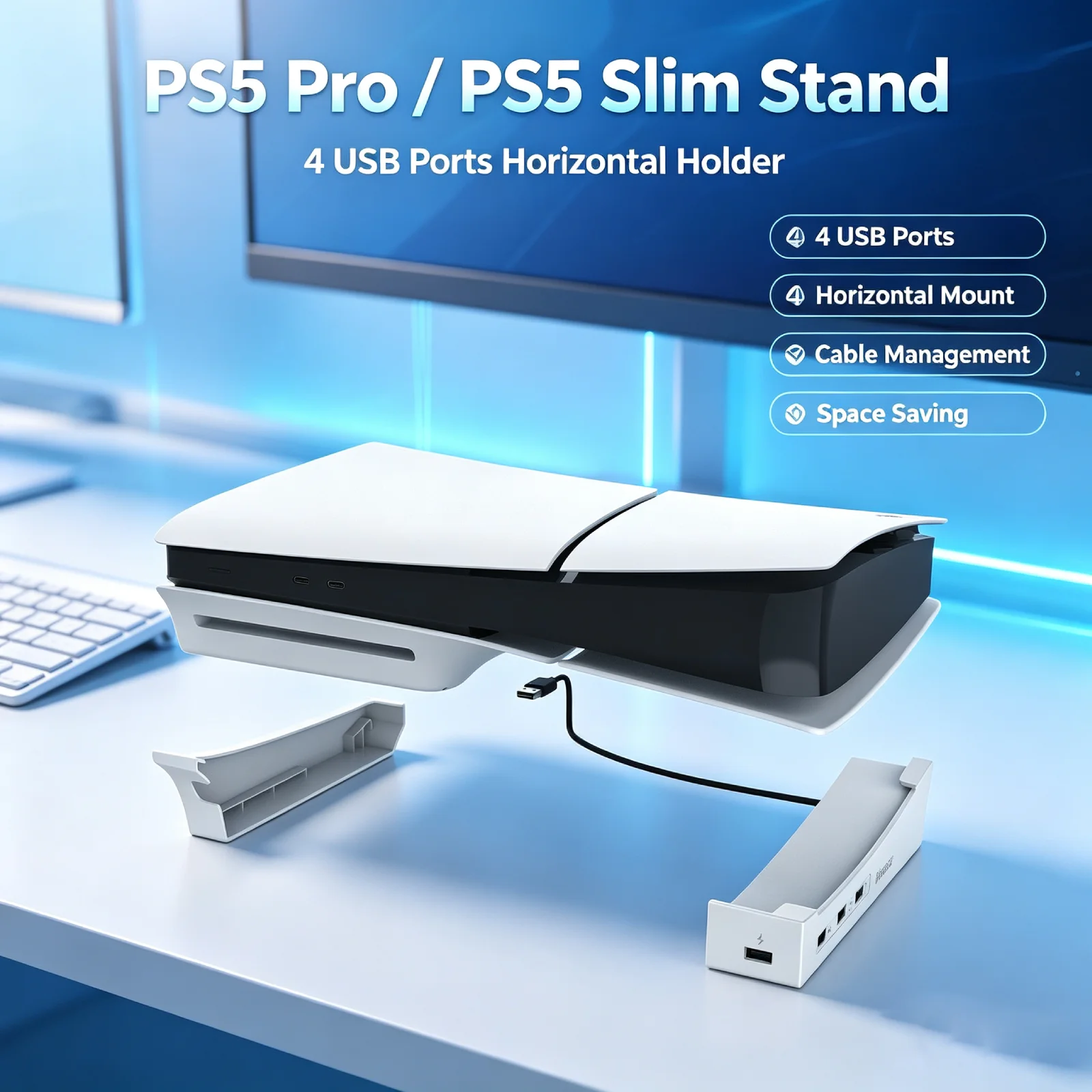 Sony Console Ps5 Slim - Horizontal stand for PS5 Pro/PS5 Slim
