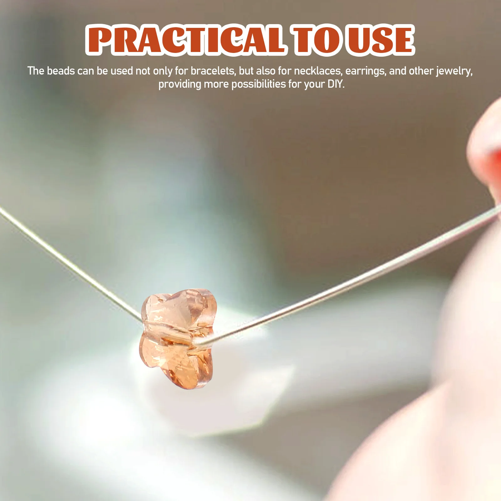 

70Pcs Colorful Glass Beads Unique Design DIY Necklace Earrings Anklets Bridal Bouquets Craft Supplies Cost Effective