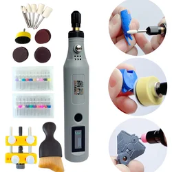 SHANGSE 3.7V Smart Rotary Tool Kit Cordless 3 Speed 60 Accessories Rechargeable Precision Tool for Grinding Polishing Drilling