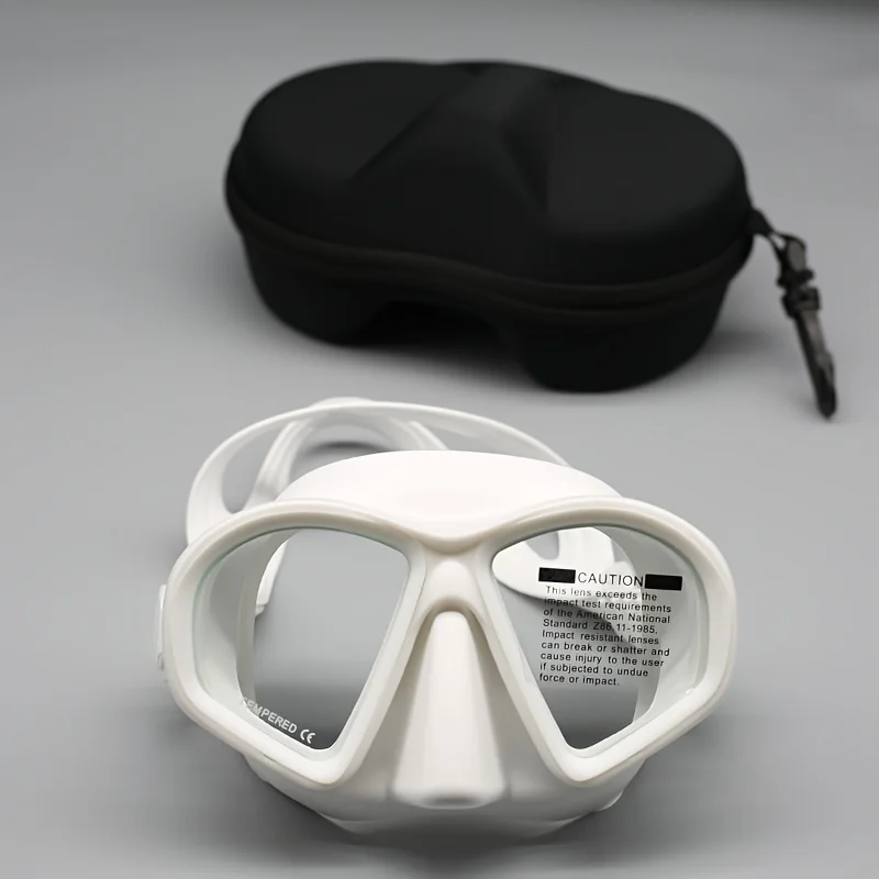 Low volume free diving mask tempered glass diving mask waterproof and anti-fog transparent vision diving goggles with box