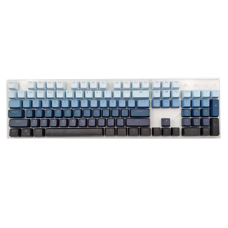 104ปุ่มทึบ OEM PBT Gradient Keycaps สำหรับแป้นพิมพ์ด้านข้างแกะสลัก Universal Keycaps สำหรับแป้นพิมพ์ MX Switch