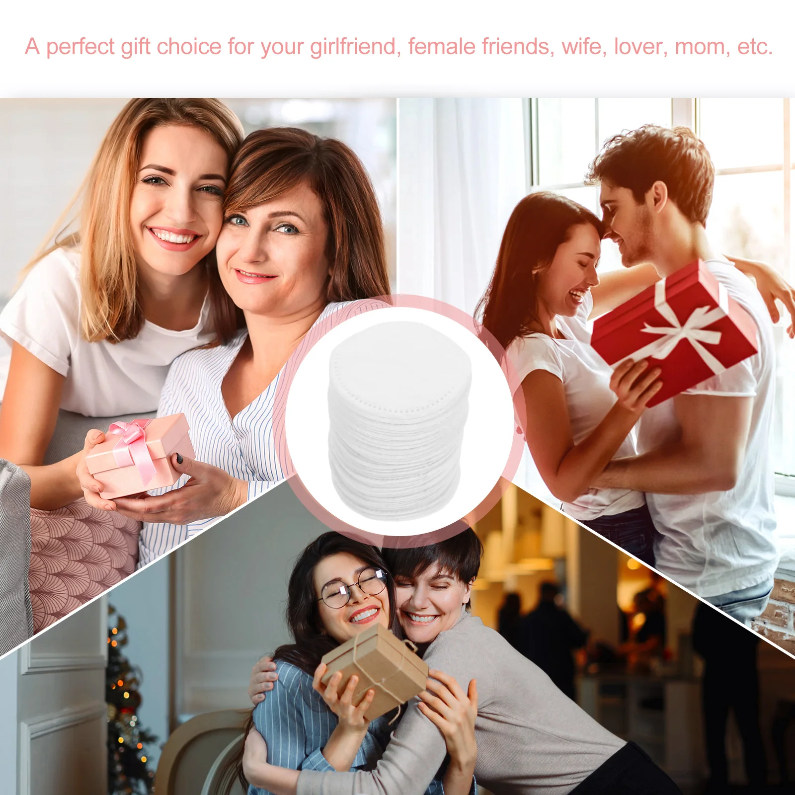 Waciki do demakijażu, wielofunkcyjne płatki kosmetyczne do oczyszczania twarzy, złuszczające płatki, miękka i komfortowa bawełna do usuwania makijażu.