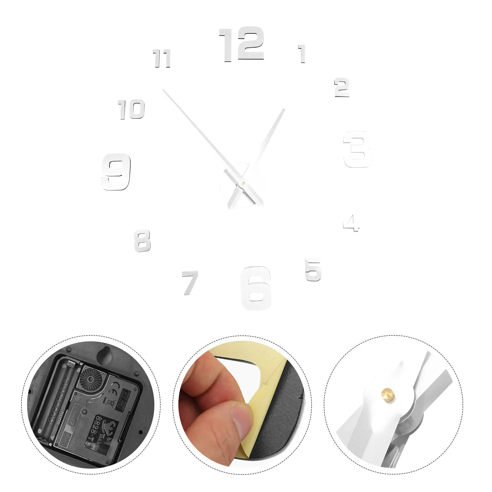 

1Set Acrylic Wall Clock Modern Mute Silent for Bedroom Living Room Decorative DIY Wall Hanging Clock Home Decorations