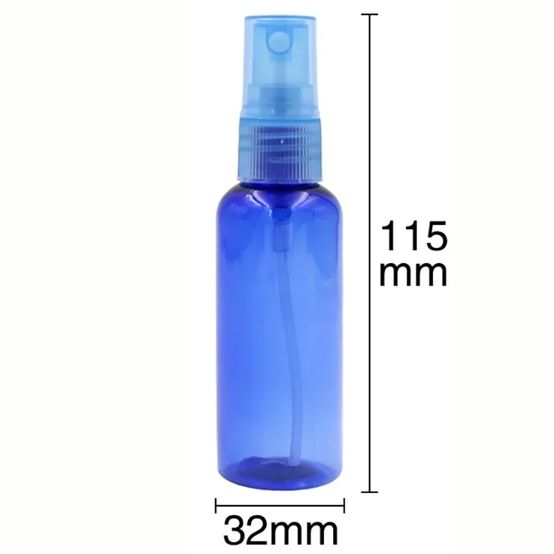 50ml Plastic Spray Bottle Empty Cosmetic Perfume Refillable Containers 50g Women Face Toners Atomizer Green Blue Brown Pink