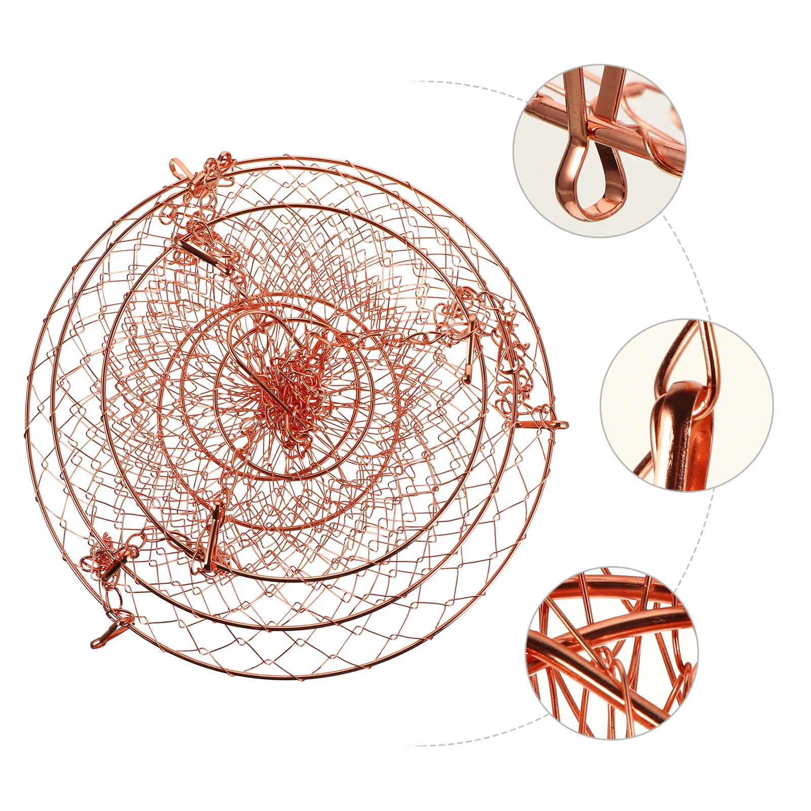 

1Set 3-Tier Hanging Basket for Fruit Wire Storage Organizer Kitchen Bathroom Vegetable Holder Modern Decorative Drain Basket