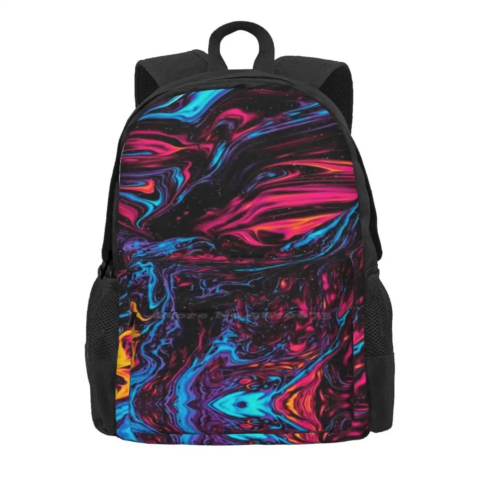 Hydro Dipping Lava Effect 3d Print Design Backpack Student Bag Hydro Dipping Beutiful Amazing Hydro Dipping Hydro Dipping