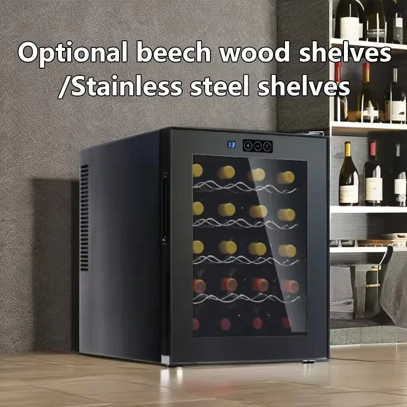 

Mini Wine Cooler Fridge - Small Compressor Wine Cellar for Home, Hotel & Bar, UV Protection, Temp Control, Stainless Steel