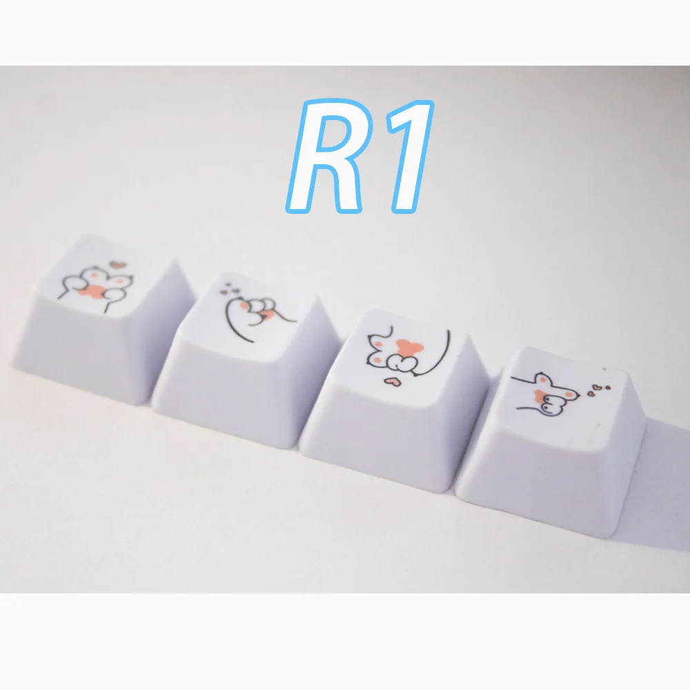 Cute Keycaps For Mechanical Keyboards - R1 Height - ABS Material - 4Pcs Replacement Cap for Arrow Keys and All R1Keys
