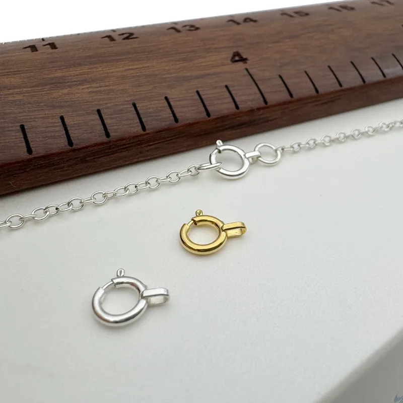 مشبك صلب من الفضة الإسترلينية QQ مع قفزة مغلقة ، إكسسوارات صناعة مجوهرات سهلة الاستخدام ، العثور على ، 5 ، 1 #5