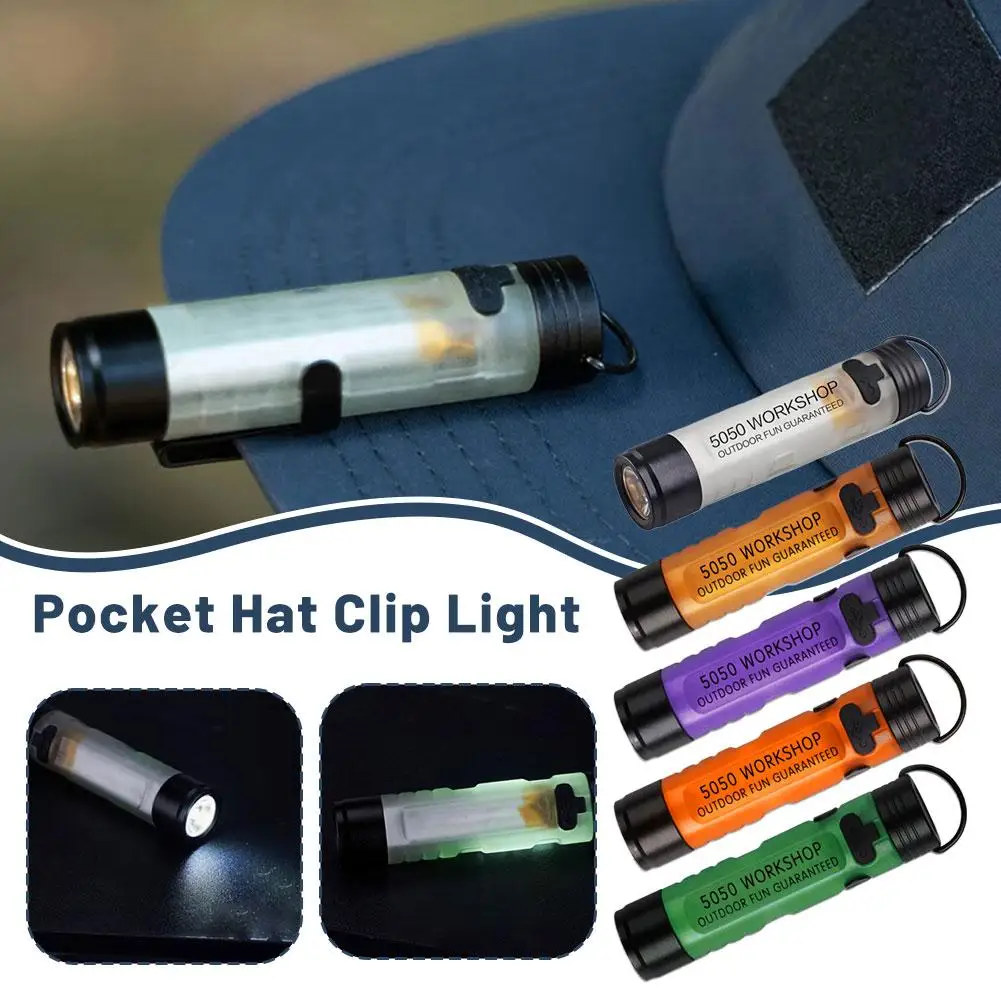 قبعة التخييم في الهواء الطلق الخفيفة مع قاعدة مغناطيسية سطوع قابل للتعديل توهج شل خفيفة للغاية كليب على مصباح يدوي للمشي لمسافات طويلة العمل