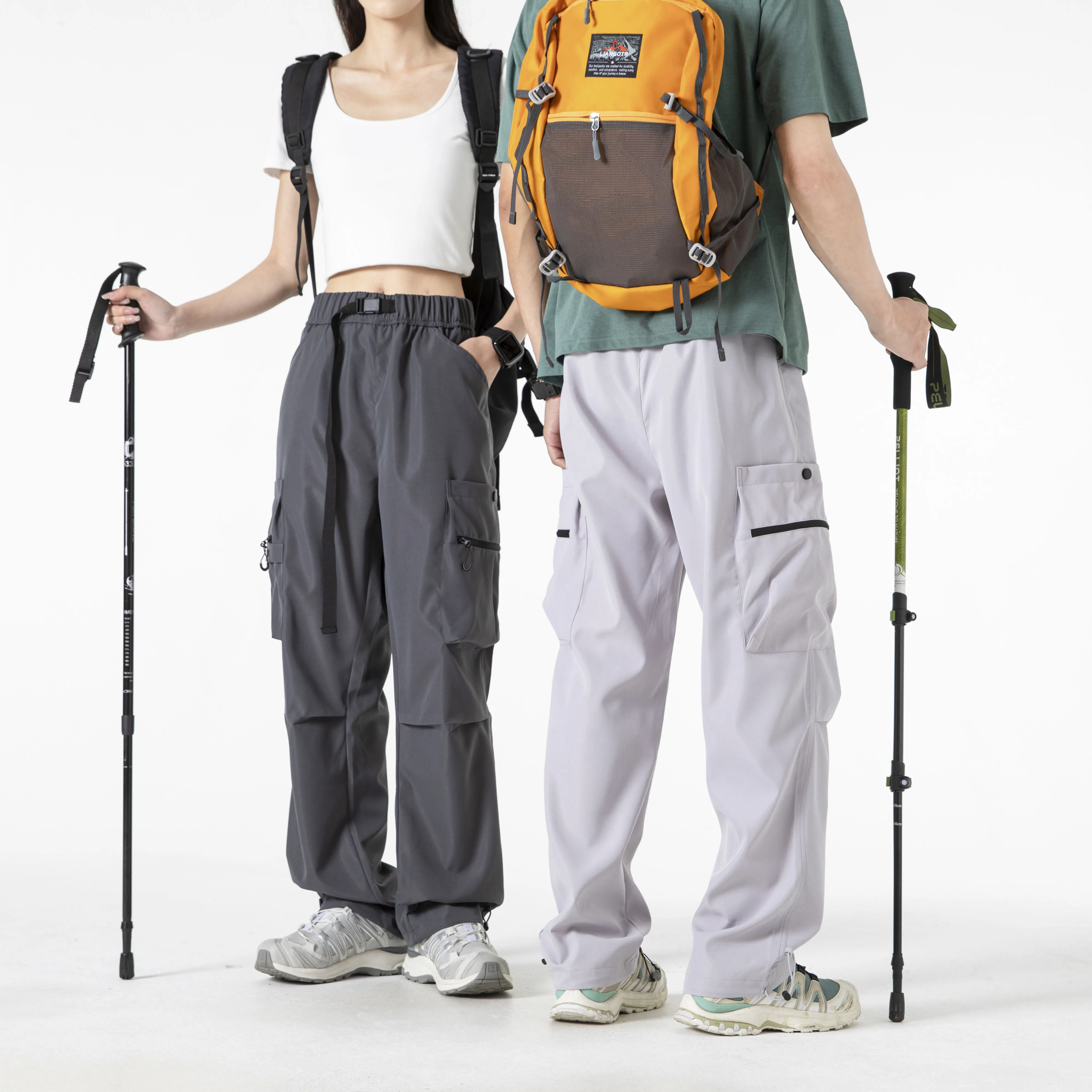 Autumn new outdoor functional work pants windproof waterproof thin breathable casual wide leg trousers