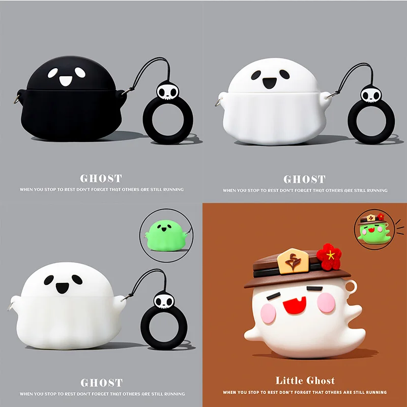 3D Luminous Ghost Cover for Apple AirPods 4 2024 Wireless Earphone Protective Cover for AirPods Pro 2 Charging Box for AirPods 3