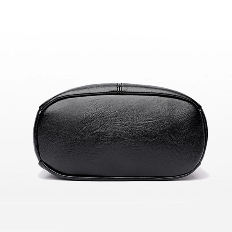 Vintage frauen Weiche PU Leder Schulter Tasche Platz Einfarbig Umhängetasche Mittleren Alters Weibliche Neue Große Dame Messenger Taschen – Detail 23