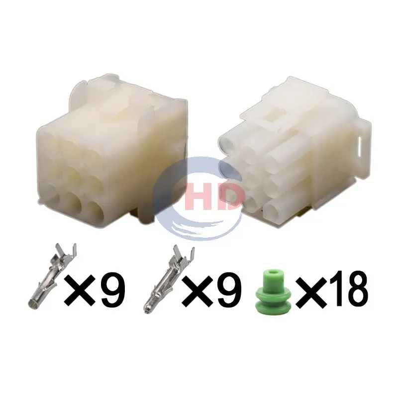 

1-20 sets 3 Pin auto wiring harness plug cable electric plug connector 1-480706-0 1-480707