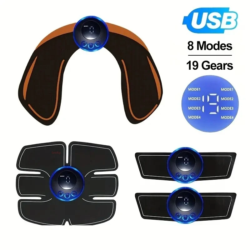 

EMS Ab Belt, Электронный стимулятор мышц для тонера пресса, Оборудование для домашнего спортзала для тренировок по телу для мужчин и женщин