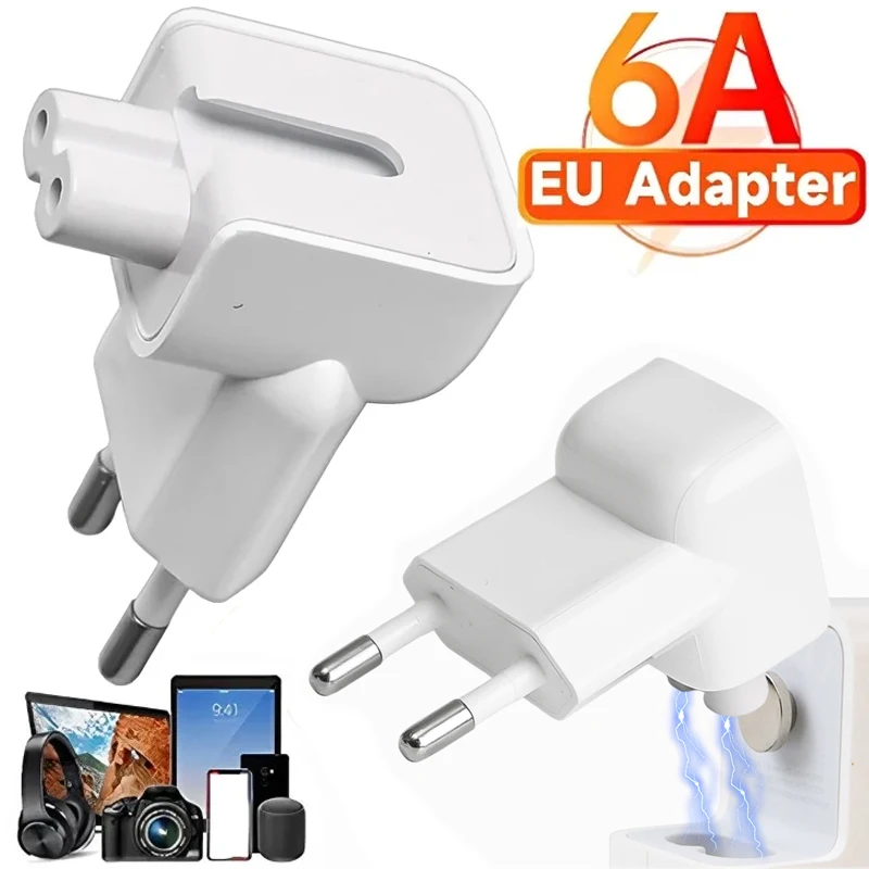 

5-1PCS Protable EU Plug Adapter 6A Fast Charging Laptop Converters for Apple MacBook iPad Pro for Magsafe Wall Charger Adapters