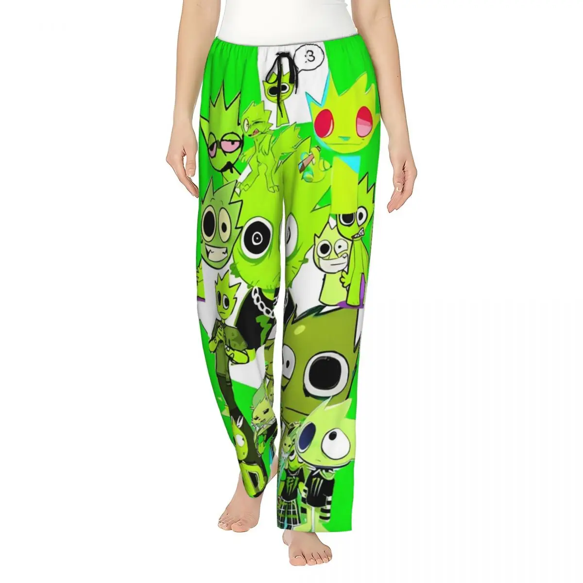 

Women Pajama Pants Sprunki Lounge Pants Loose-Fit Music-Mixing Game Pj Bottoms Dorm