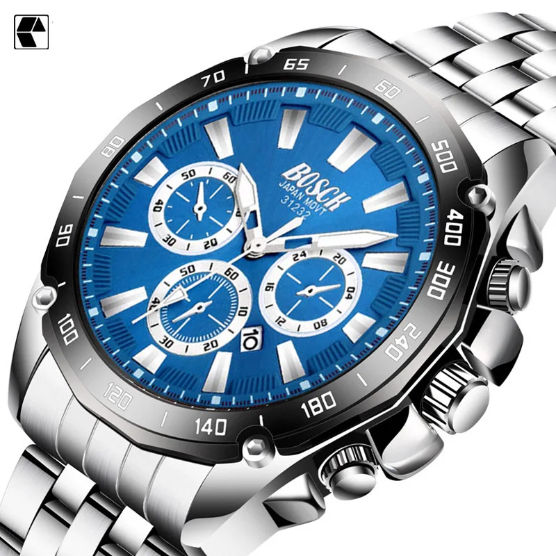 

Watches for Men Luxury Fashion Business Quartz Men’s Wristwatch Stainless Steel Waterproof Sports Clock Male Relogio Masculino