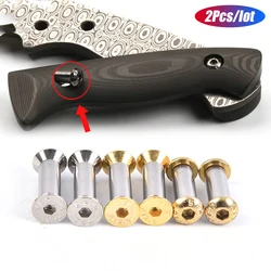 Cuchillos de calidad, herramientas de remache de tornillo para herramientas de bricolaje, Material, mango de cuchillo, placa de sujeción, tornillo de procesamiento de muebles estilo ciruela, 2 piezas