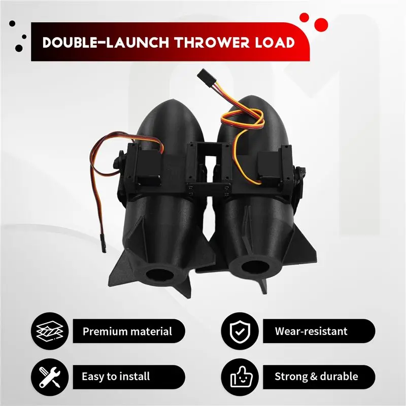 AS96-Thrower Double-Launch Adjustable Airdrop Cross-Machine Load 1KG Aircraft Tie Remote Control Unlimited Distance With 2 Parts