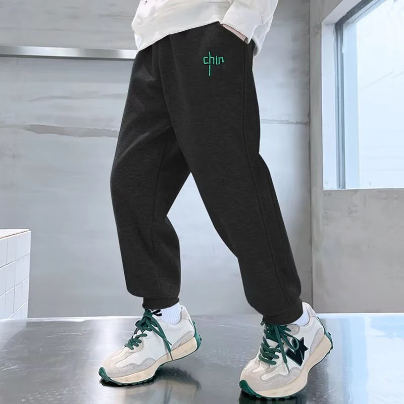 Boys' Leisure Children's Spring/Summer Sports Pants Thin New Children's Autumn Polyester Tie Foot Guard Pants