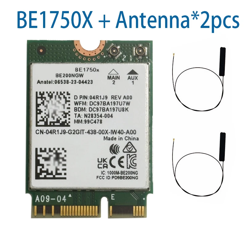 BE1750x Najnowsza karta Wi-Fi Killer Wi-Fi 7 Tri-Band 2.4/5/6 GHz 5.8Gbps BT5.4 Obsługa M.2 PCIe 802.11BE BE200NGW — zdjęcie produktu 4