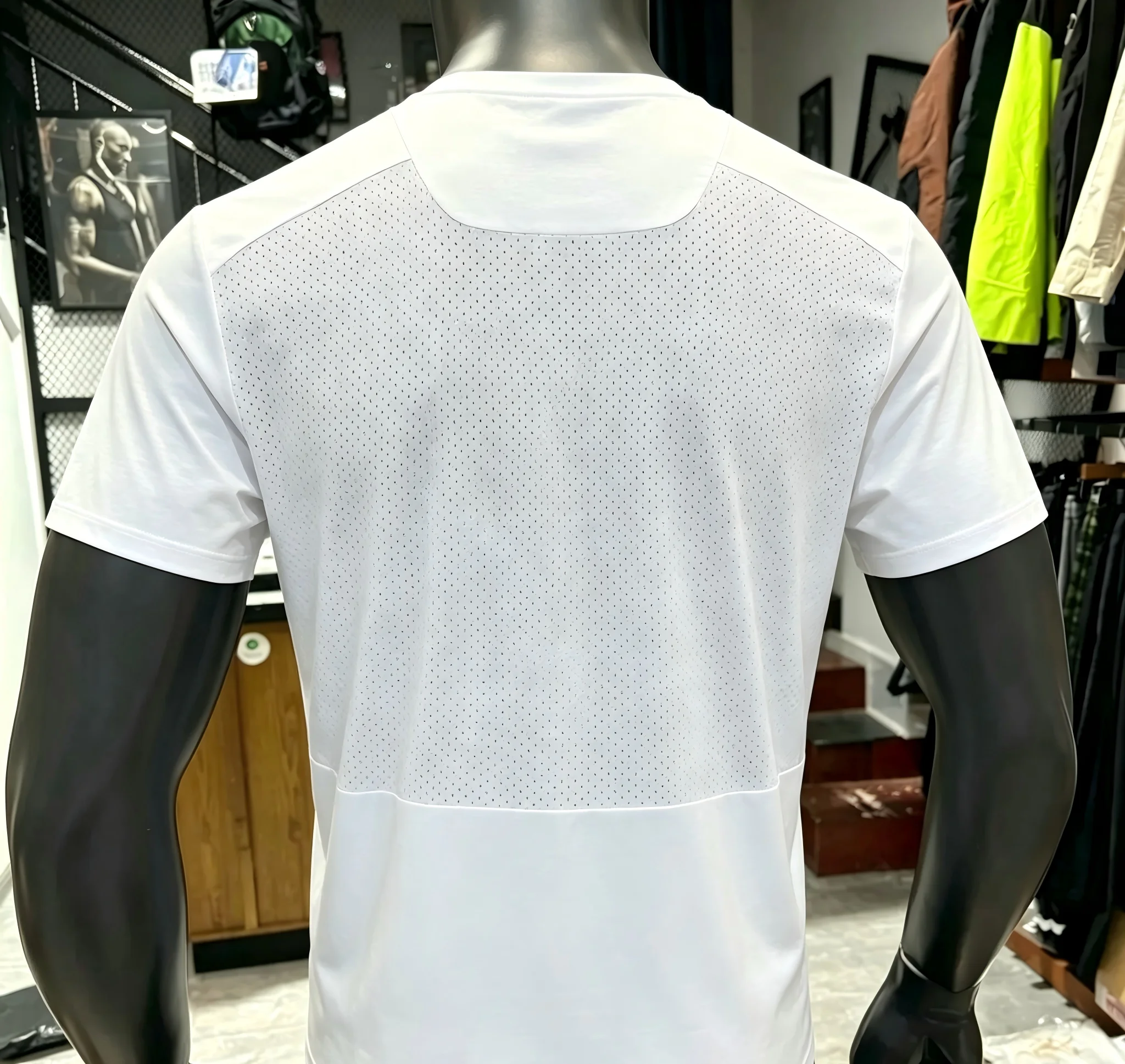 Men's Quick Dry T-Shirt Breathable Mesh Back Short Sleeve O-Neck Gym Running Workout Casual Sports Tee