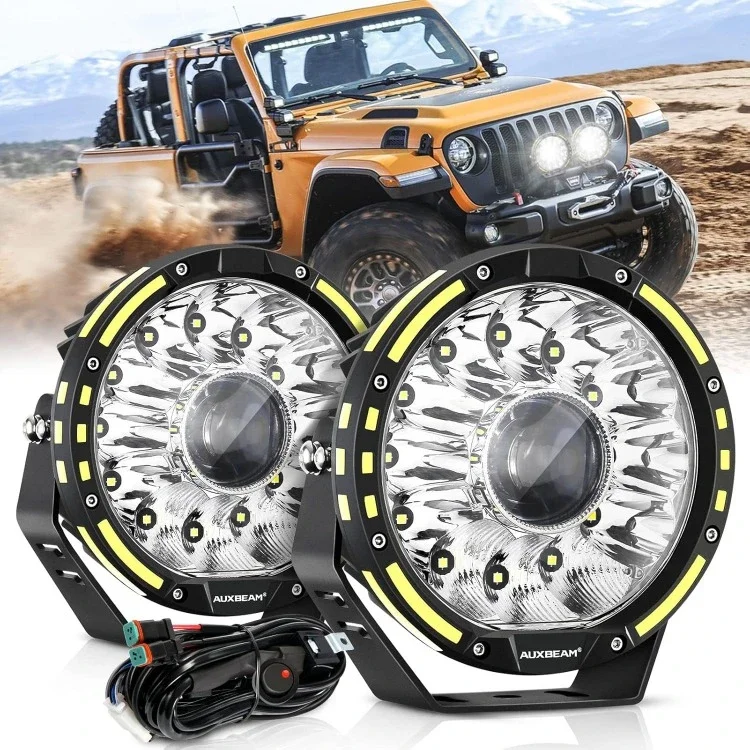 for 60-PRO Series Round LED Offroad Lights, 7 Inch 230W Round Driving Lights LED Light Bar, 33332LM Spot Flood Combo Off Road