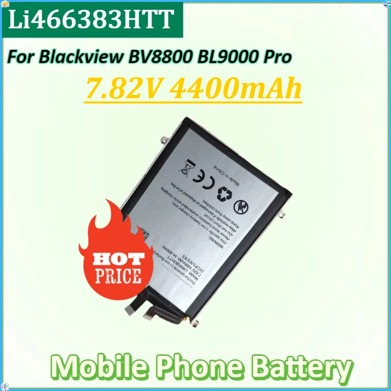 

For Blackview BV8800 BL9000 Pro 2ICP5/63183 Batteries New Li466383HTT 7.82V 4400mAh Mobile Phone Battery