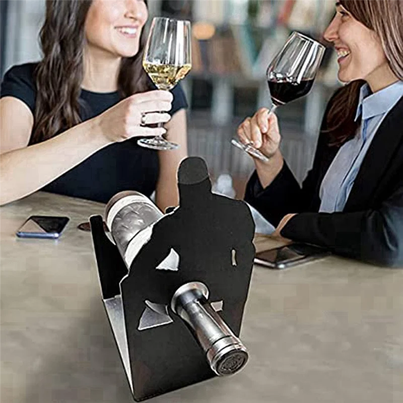 BUENO estante de vino de mesa, soporte de exhibición de vino con carácter, sala de almacenamiento de vino separada en la cocina, Bar familiar