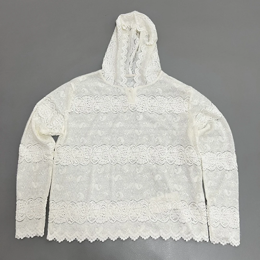 

Hollow Out Crochet Hooded Knitted Pullover Women's Spring Autumn New Thin Soft Versatile Sweater Casual Commuting Female Tops