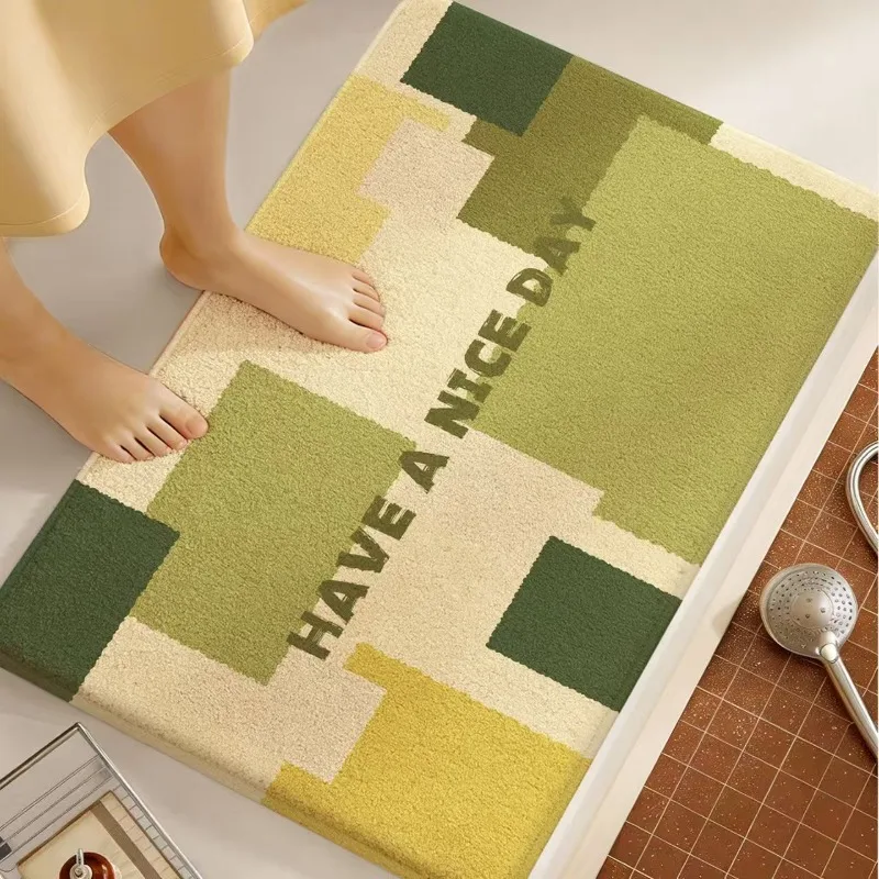 Imitation cashmere bathroom floor mat toilet toilet toilet door  absorbent foot mat household  carpet
