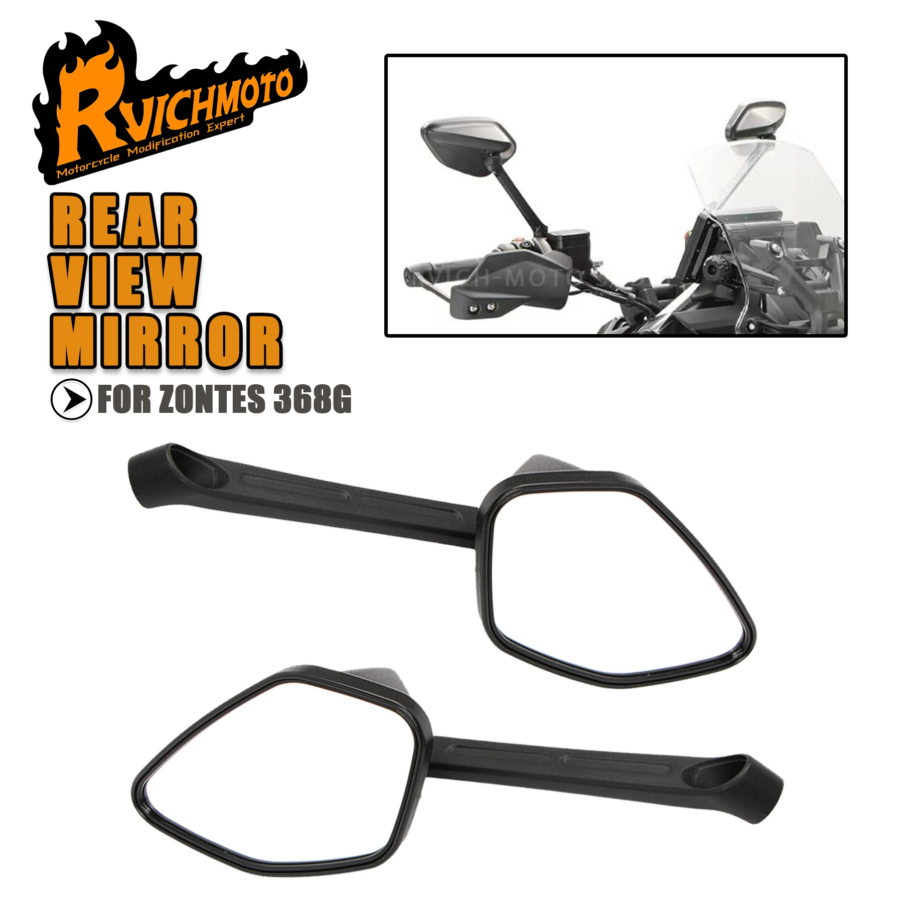 G 368 G G368 G368 Motorrad-Rückspiegel, links und rechts, für ZONTES ZT 368G ZT368G, Zubehör.